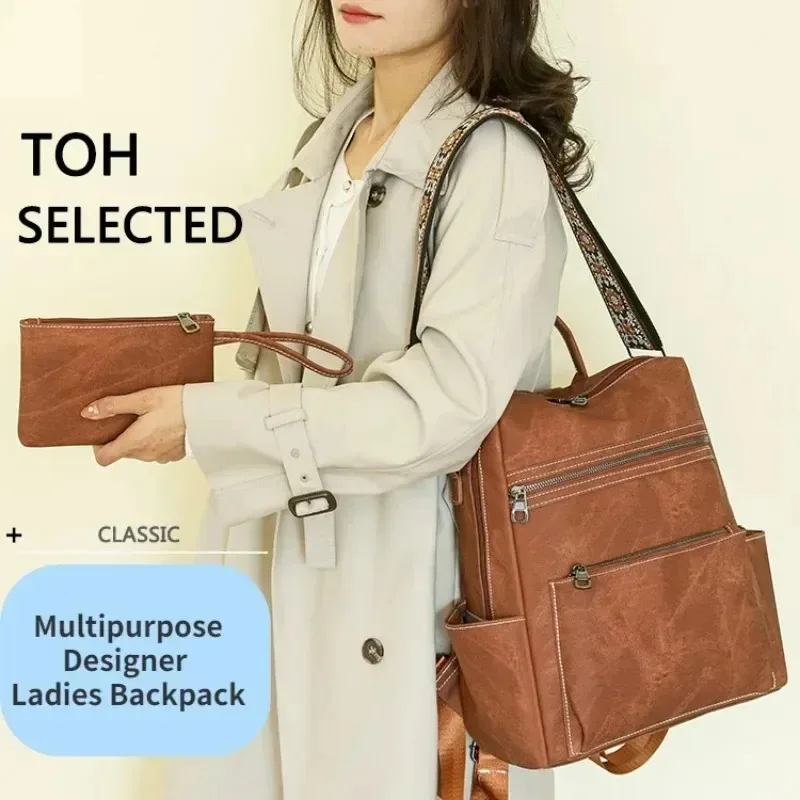 2026 New Women's PU Leather Wa - Travel Backpack Anti Theft 评论和价格